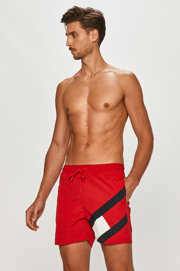 Tommy Hilfiger - Σορτς UM0UM02048.4891 κόκκινο SS21