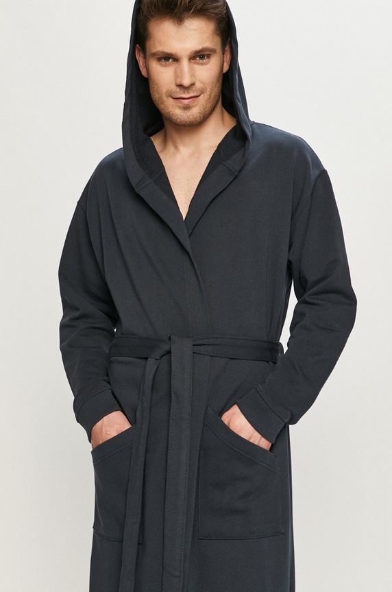 Kenzo Szlafrok dzianina granatowy KLOGO.NEW