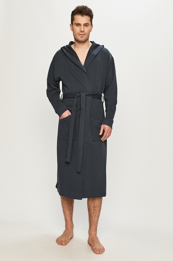 Kenzo Szlafrok KLOGO.NEW granatowy AW21