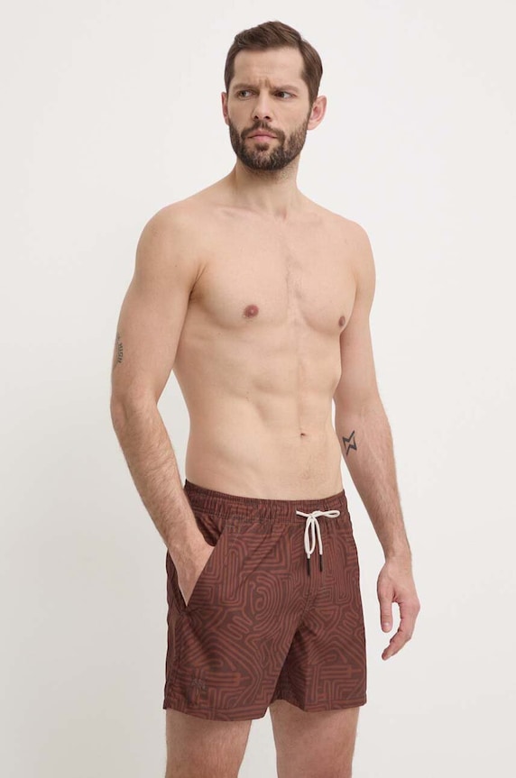 Plavkové šortky OAS hnědá 5001.217