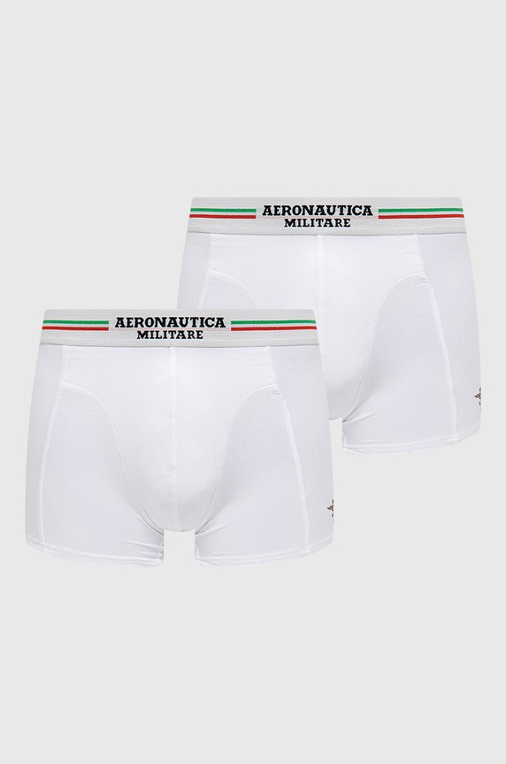 Aeronautica Militare Bokserki (2-pack) dzianina biały AM1UBX002