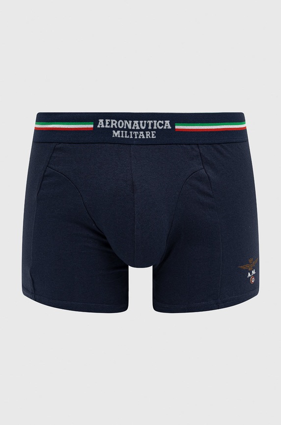 Boxerky Aeronautica Militare (2-pak) pletenina tmavomodrá AM1UBX002