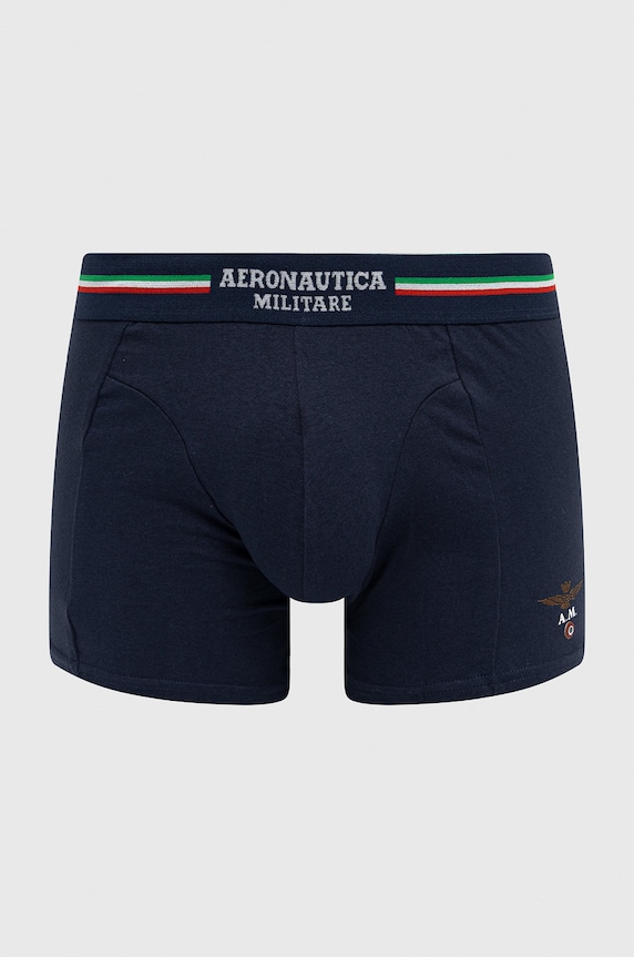 Boxerky Aeronautica Militare (2-pak) pletenina tmavomodrá AM1UBX002