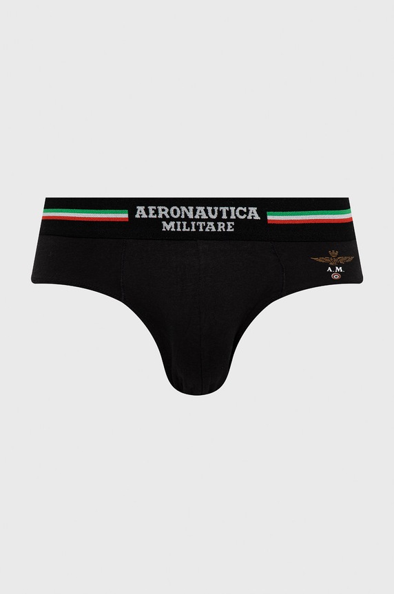 Aeronautica Militare Slipy (2-pack) AM1USL001 czarny AA00