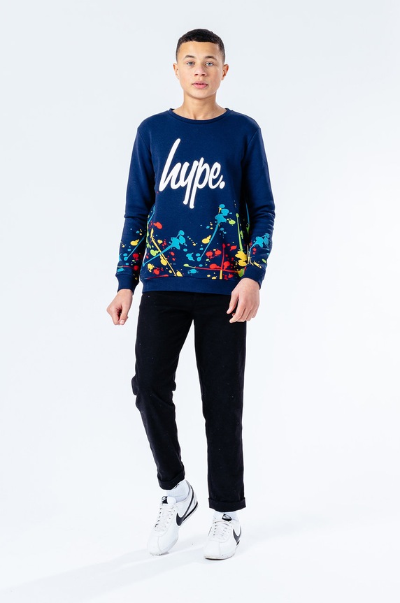 Hype gyerek felső NAVY SPLAT YWF.375 sötétkék SS21