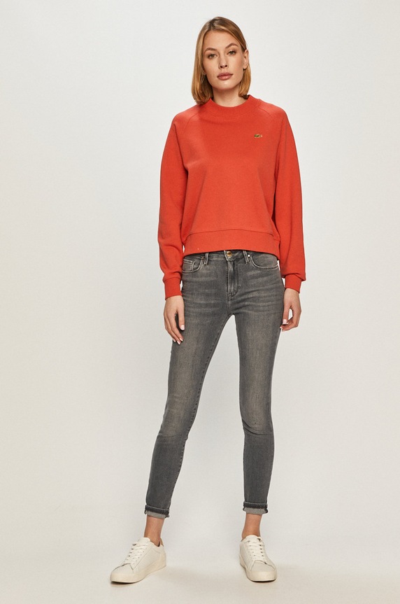 Lacoste Bluza bawełniana SF9428 SF9428 czerwony AW21