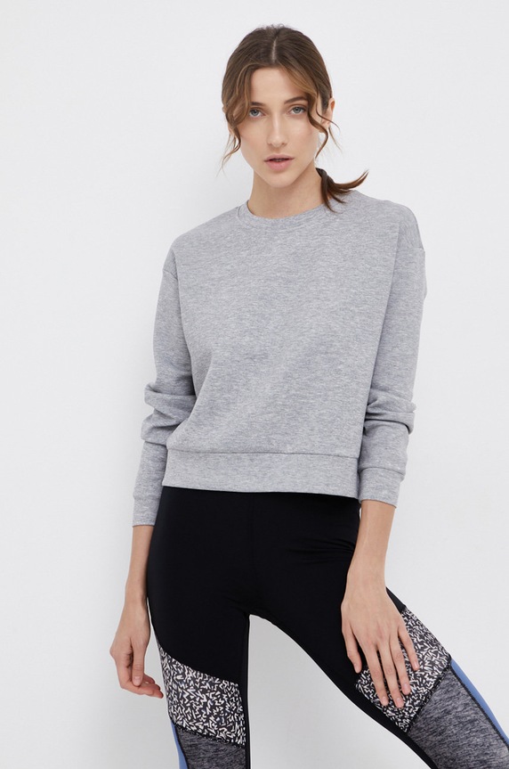 Only Play Bluza z elastanem szary 15230217
