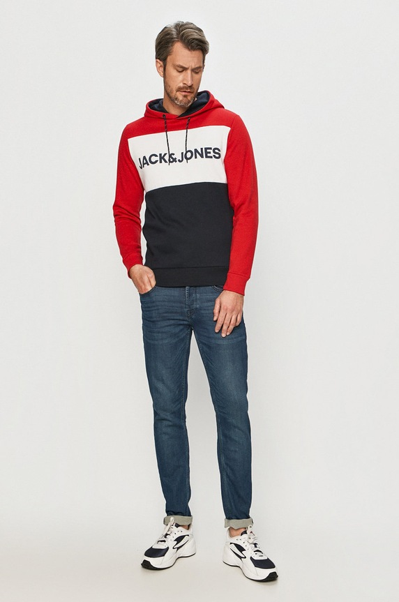 Jack & Jones - Bluza 12172344 czerwony AA00
