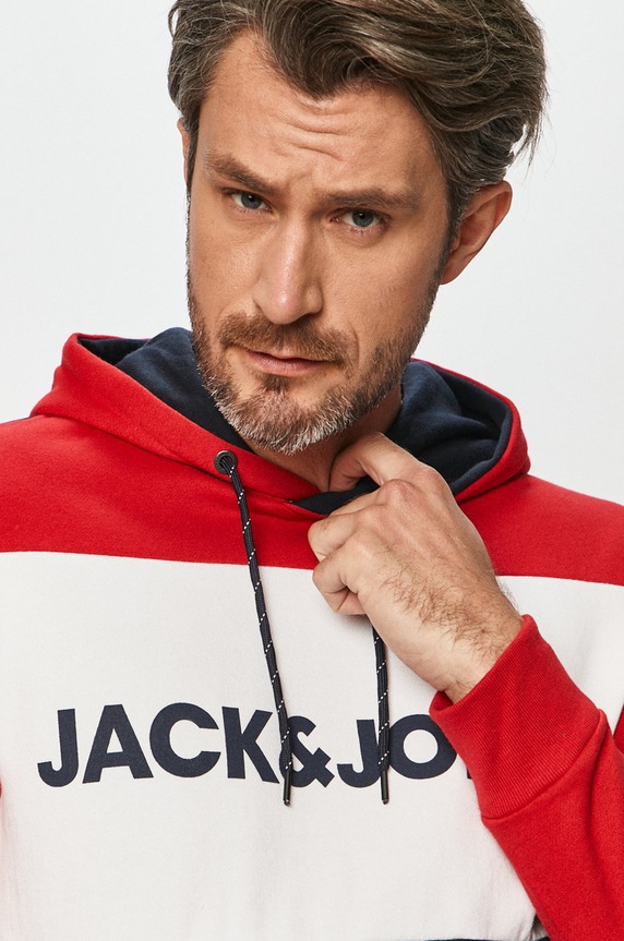 Jack & Jones - Bluza czerwony 12172344