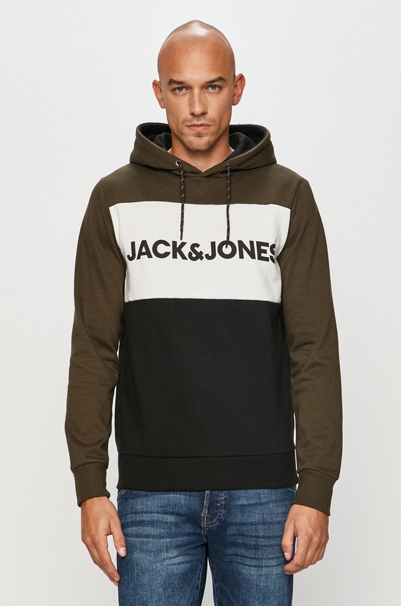Jack & Jones - Mikina s kapucí zelená 12172344