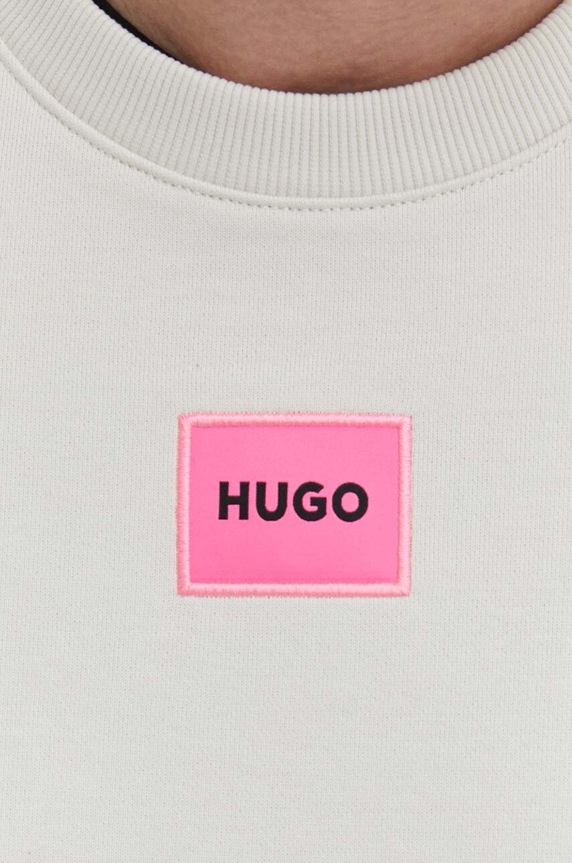 Βαμβακερή μπλούζα HUGO San Jared-C 50447964 μπεζ