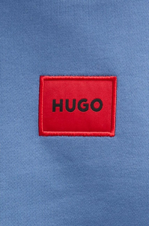 Βαμβακερή μπλούζα HUGO San Jared-C 50447964 μπλε