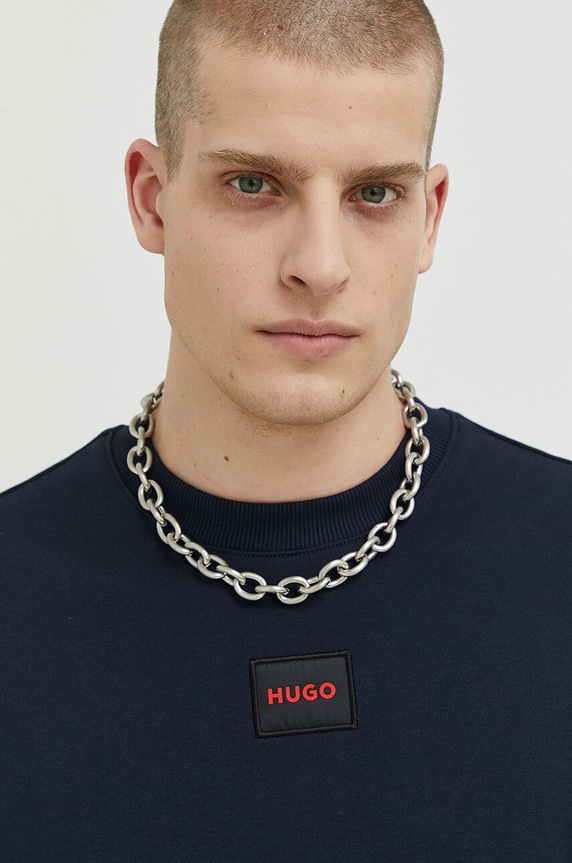 HUGO bluza bawełniana Diragol212 granatowy 50447964