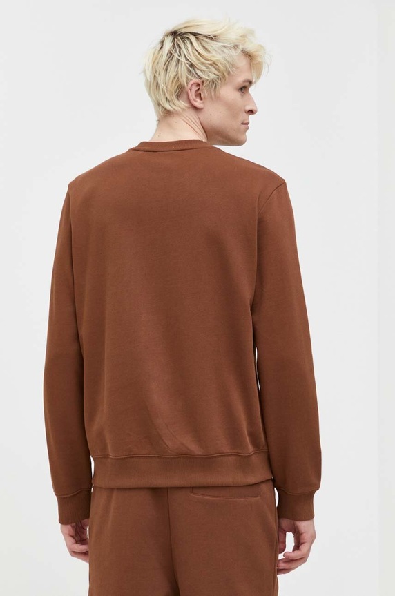 Ρούχα Βαμβακερή μπλούζα HUGO San Jared-C 50447964 καφέ