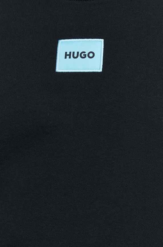 Βαμβακερή μπλούζα HUGO San Jared-C 50447964 μαύρο