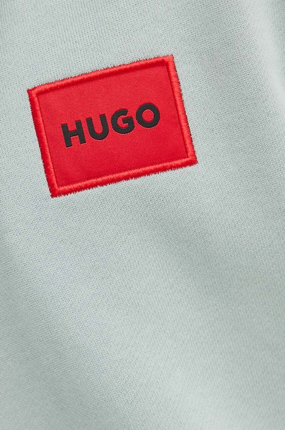 Bavlněná mikina HUGO Daple212 50447972 tyrkysová