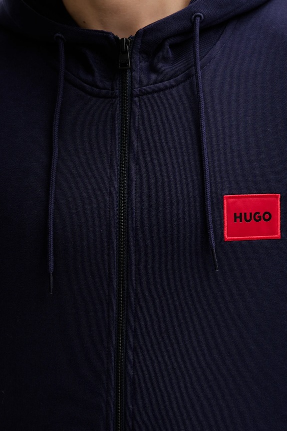 HUGO pamut melegítőfelső 50447972 sötétkék