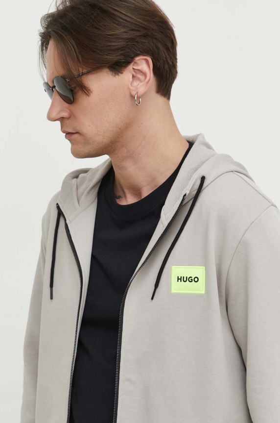 HUGO bluza bawełniana Daple212 beżowy 50447972