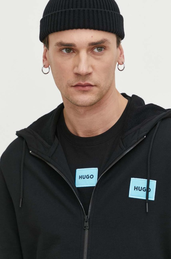 HUGO bluza bawełniana Daple212 czarny 50447972