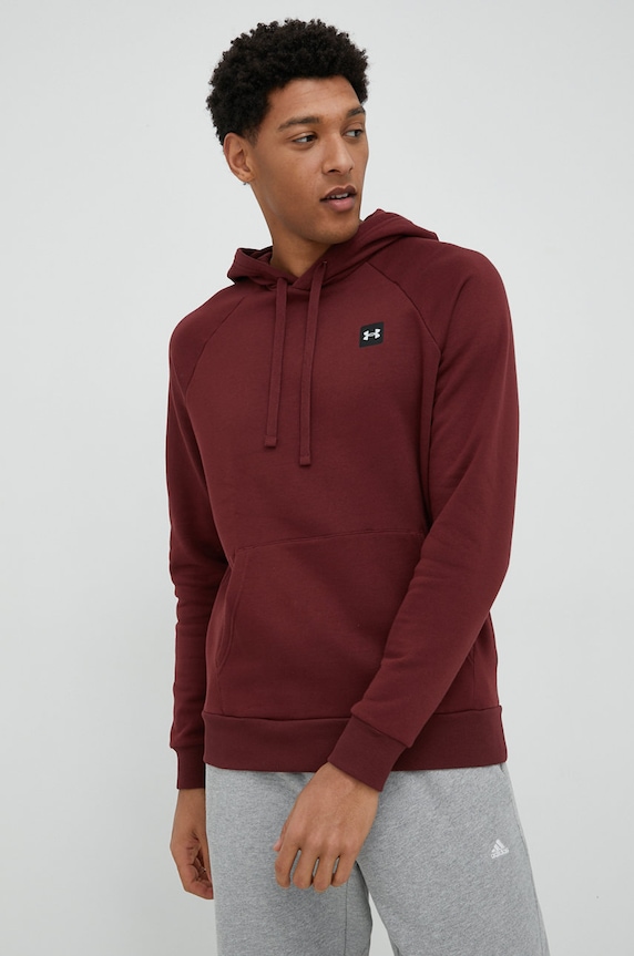 Mikina Under Armour s kapucňou burgundské 1357092