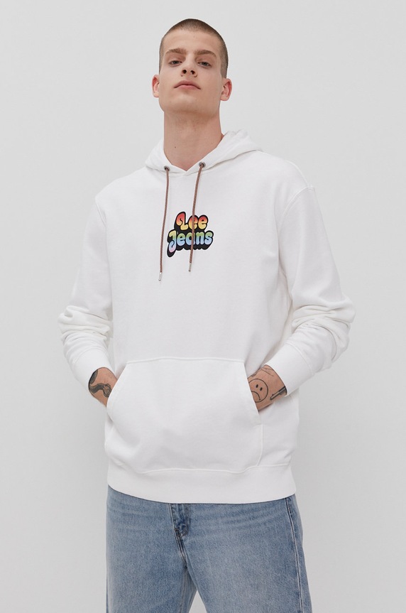 Lee Bluza bawełniana biały L82RSP12
