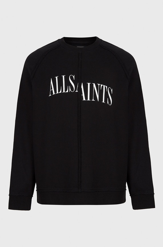 Odzież AllSaints Bluza bawełniana DIVERGE CREW MF022U czarny