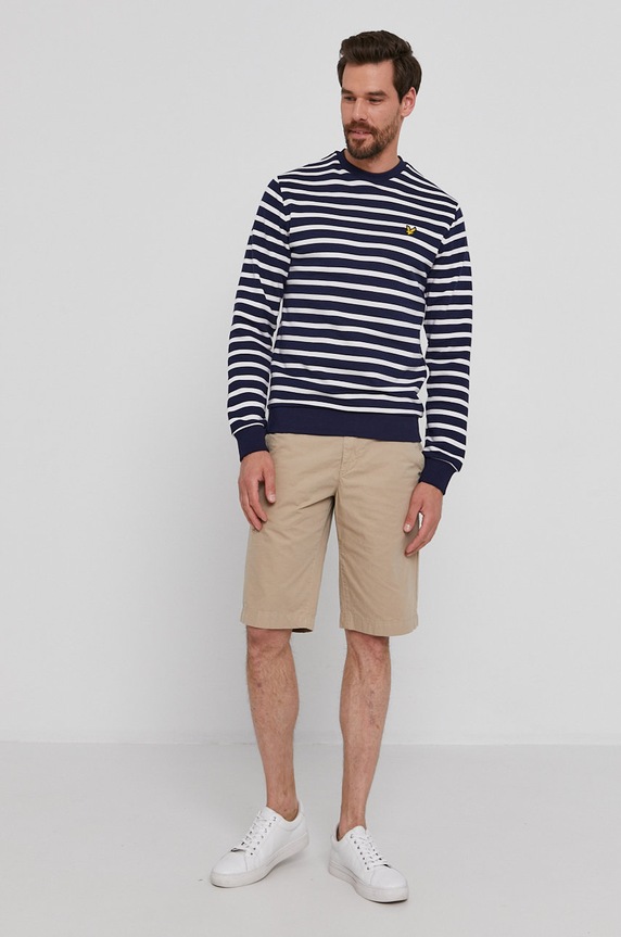 Lyle & Scott Bluza bawełniana ML1233V.Z629 granatowy SS21