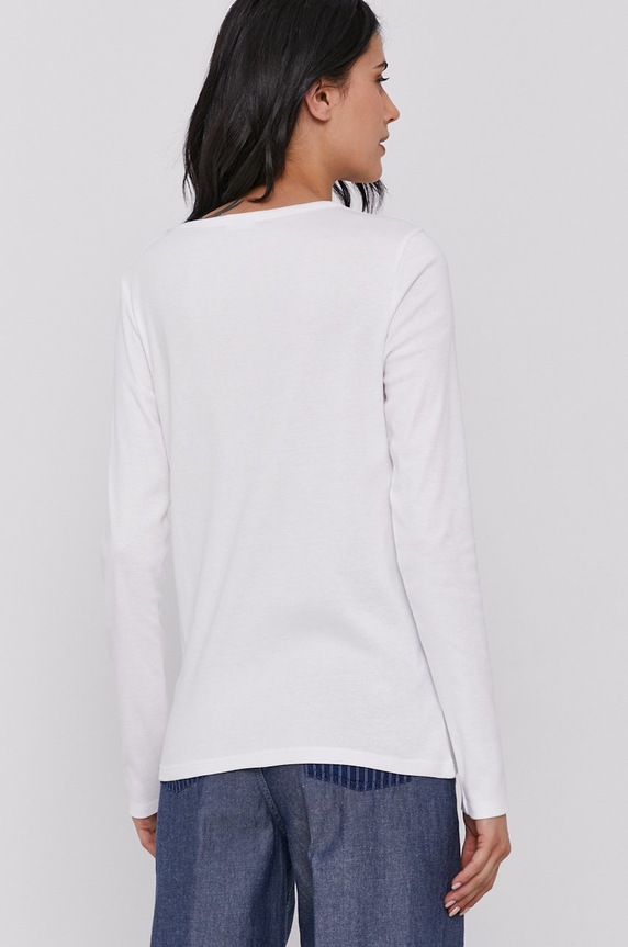 Oblečení Tričko s dlouhým rukávem United Colors of Benetton 3GA2E16F9.101 bílá