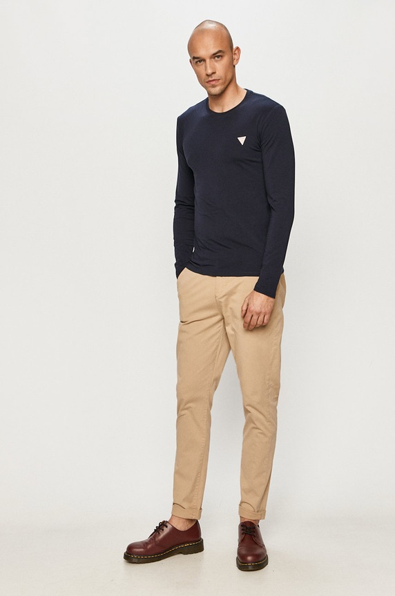 Guess - Tričko s dlhým rukávom M1RI28.J1311 tmavomodrá AA00