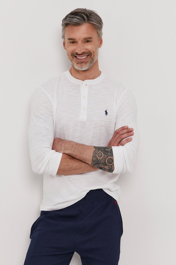 Polo Ralph Lauren camicia a maniche lunghe bianco 710790058002
