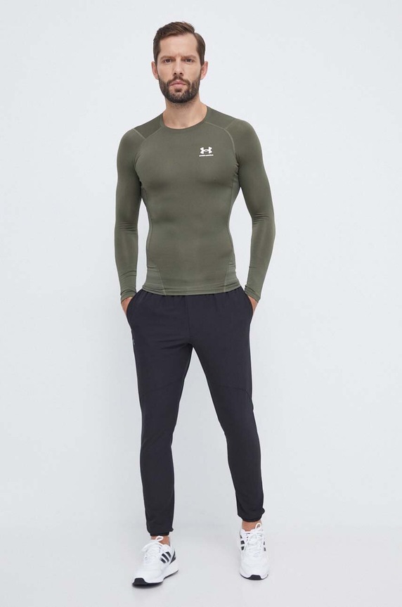 Tréningové tričko s dlhým rukávom Under Armour 1361524 zelená SS26