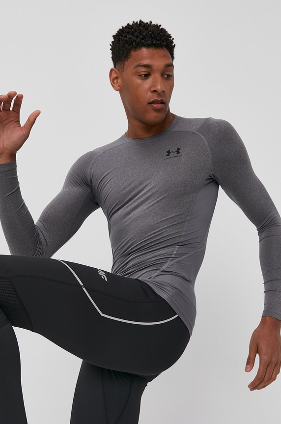 Tréningové tričko s dlhým rukávom Under Armour sivá 1361524