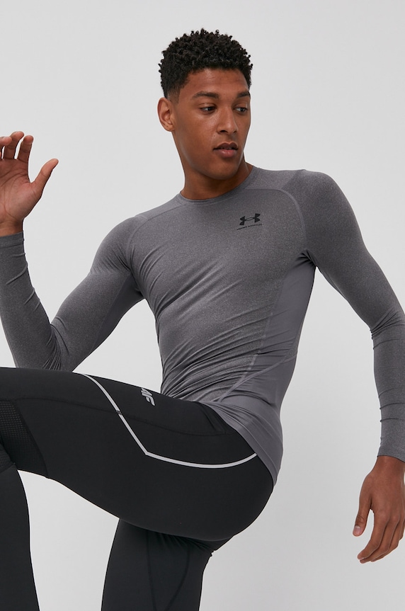 Tréningové tričko s dlhým rukávom Under Armour sivá 1361524