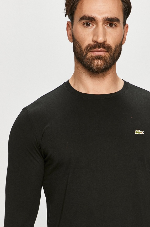 Clothing Lacoste cotton longsleeve top TH2040 black