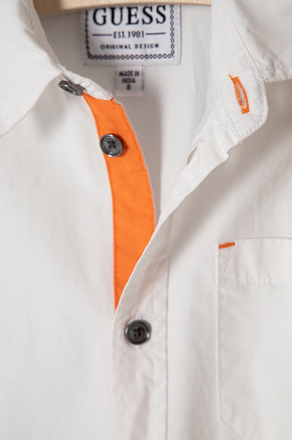 Guess Koszula bawełniana dziecięca biały L1RH01.WDLI0