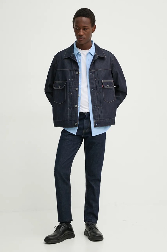 Levi's camicia in cotone 86625.0005 blu AA00