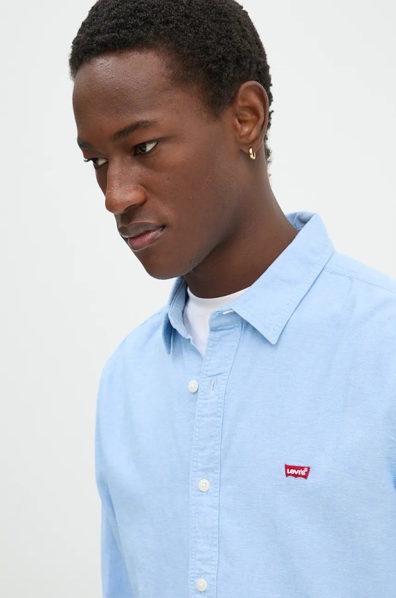 Levi's camicia in cotone blu 86625.0005