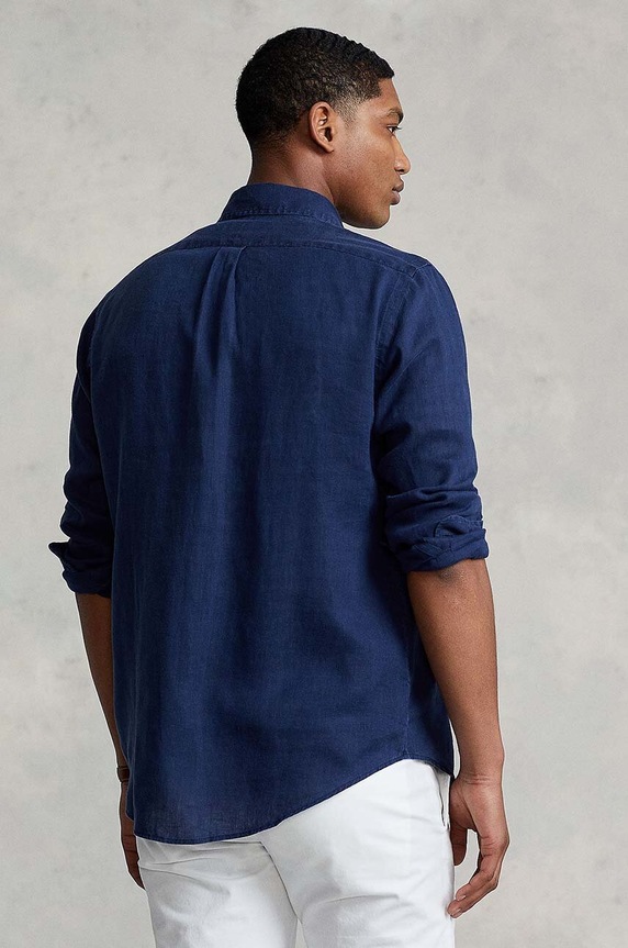 Πουκάμισο Polo Ralph Lauren 710829443001 σκούρο μπλε SS21
