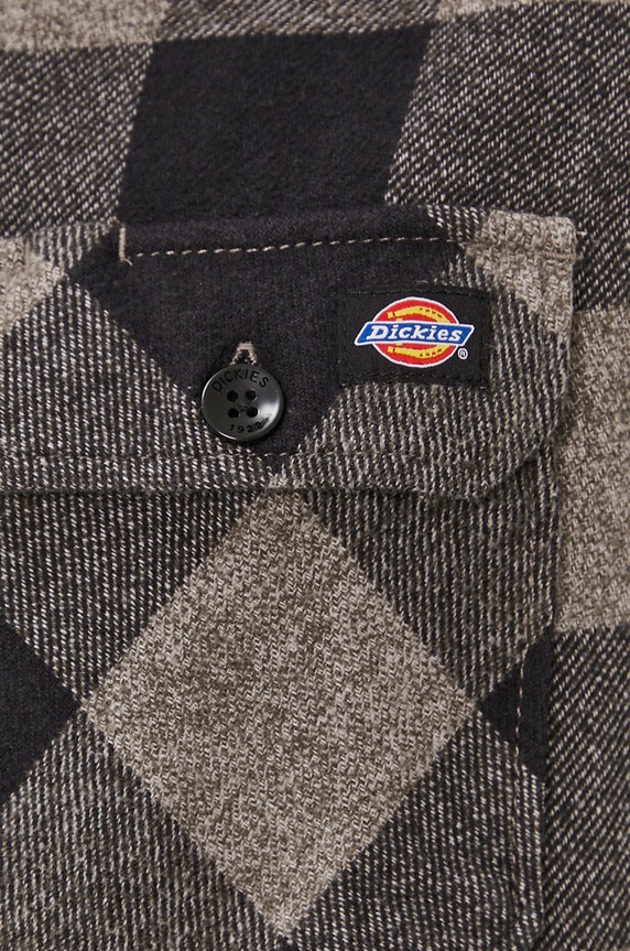 Pamučna košulja Dickies siva DK0A4XDZGYM