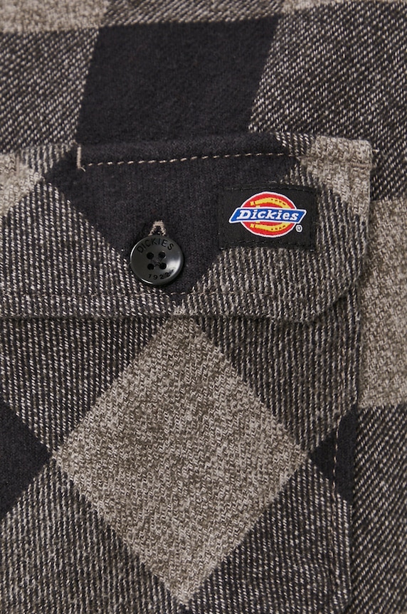 Pamučna košulja Dickies siva DK0A4XDZGYM