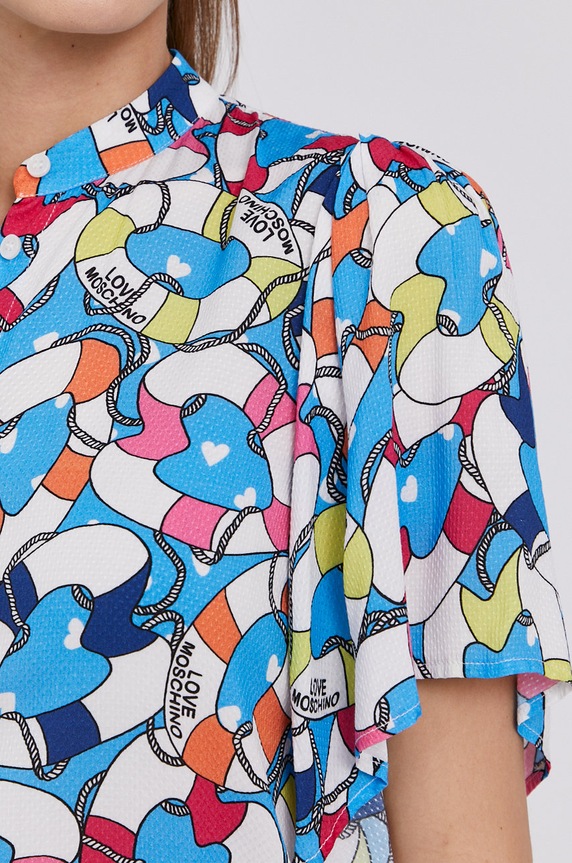Srajca Love Moschino W.C.E08.00.T.109A modra SS21