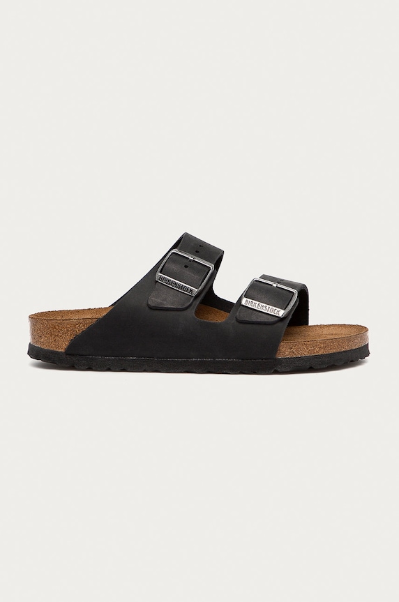 Birkenstock nubuk papucs Arizona szintetikus bőr fekete 552113