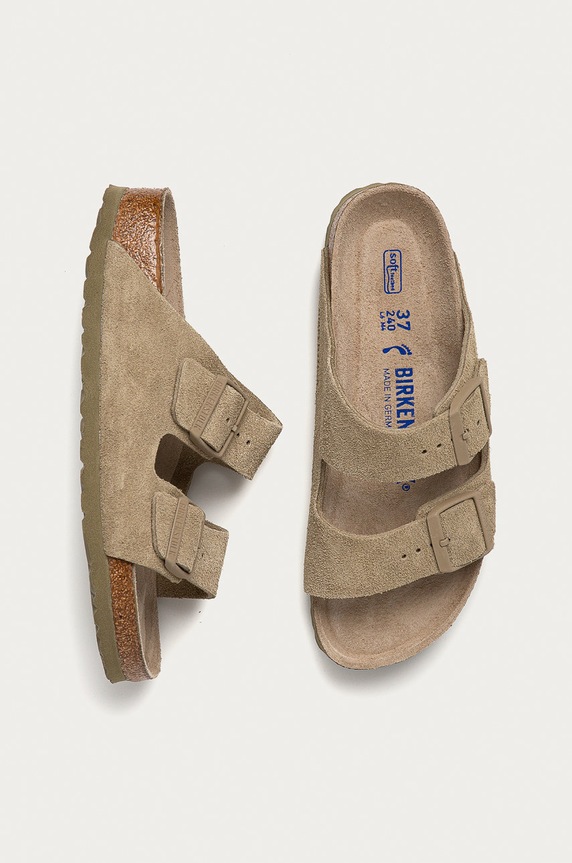 Birkenstock - Παντόφλες σουέτ Arizona πράσινο 1019088