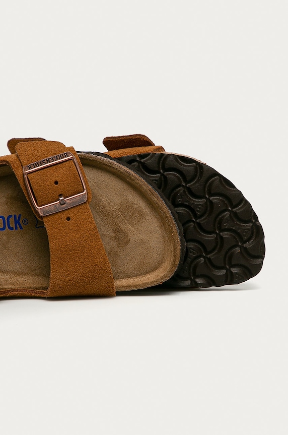 Обувь Замшевые шлепанцы Birkenstock Arizona SFB 1009527 коричневый