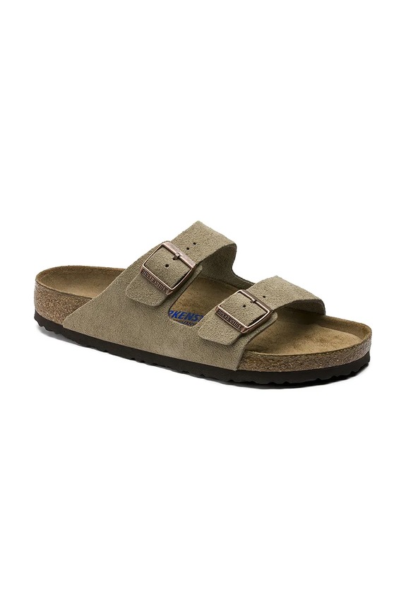 Birkenstock papuci din piele Arizona 951303 bej AA00