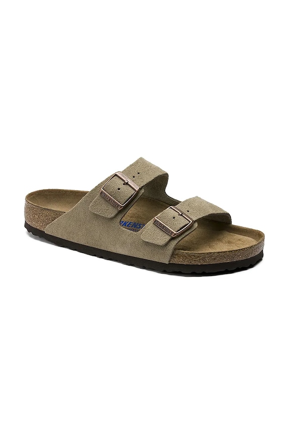 Birkenstock papuci din piele Arizona 951303 bej AA00