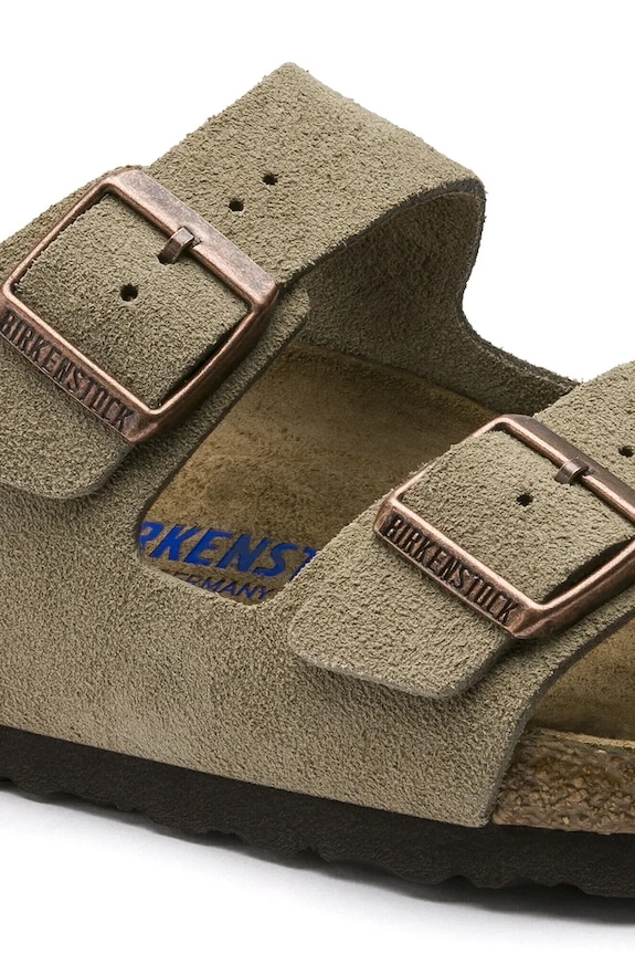 Încălțăminte Birkenstock papuci din piele Arizona 951303 bej