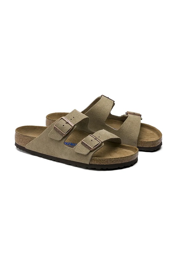 Birkenstock papuci din piele Arizona bej 951303
