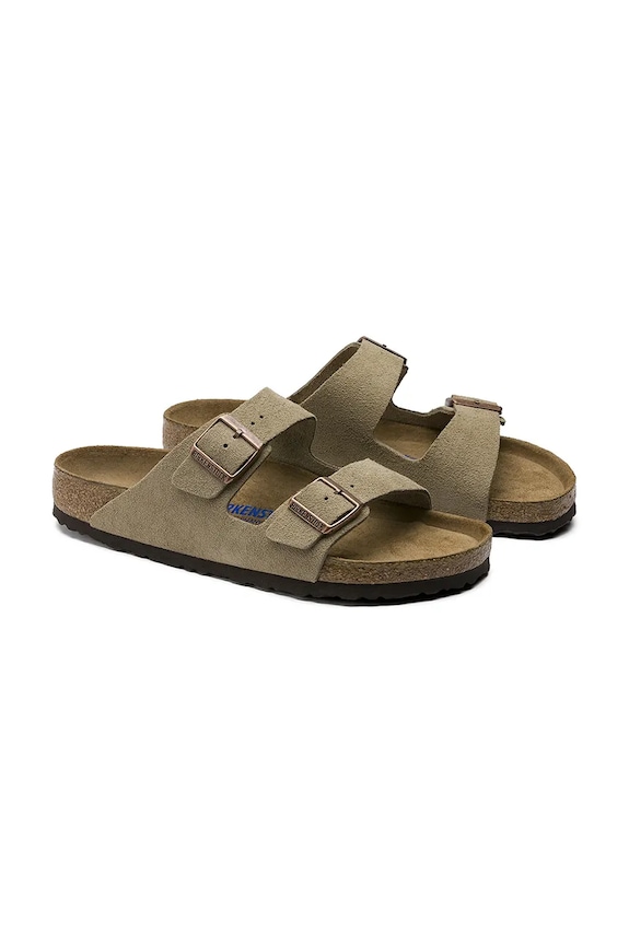 Birkenstock papuci din piele Arizona bej 951303