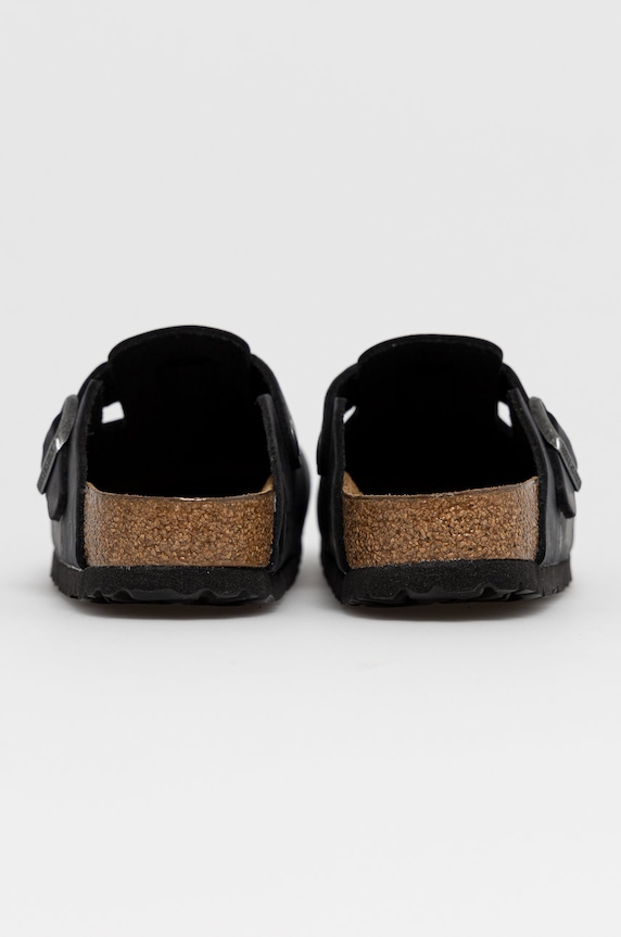 Obuwie Birkenstock klapki skórzane Boston 59463 czarny